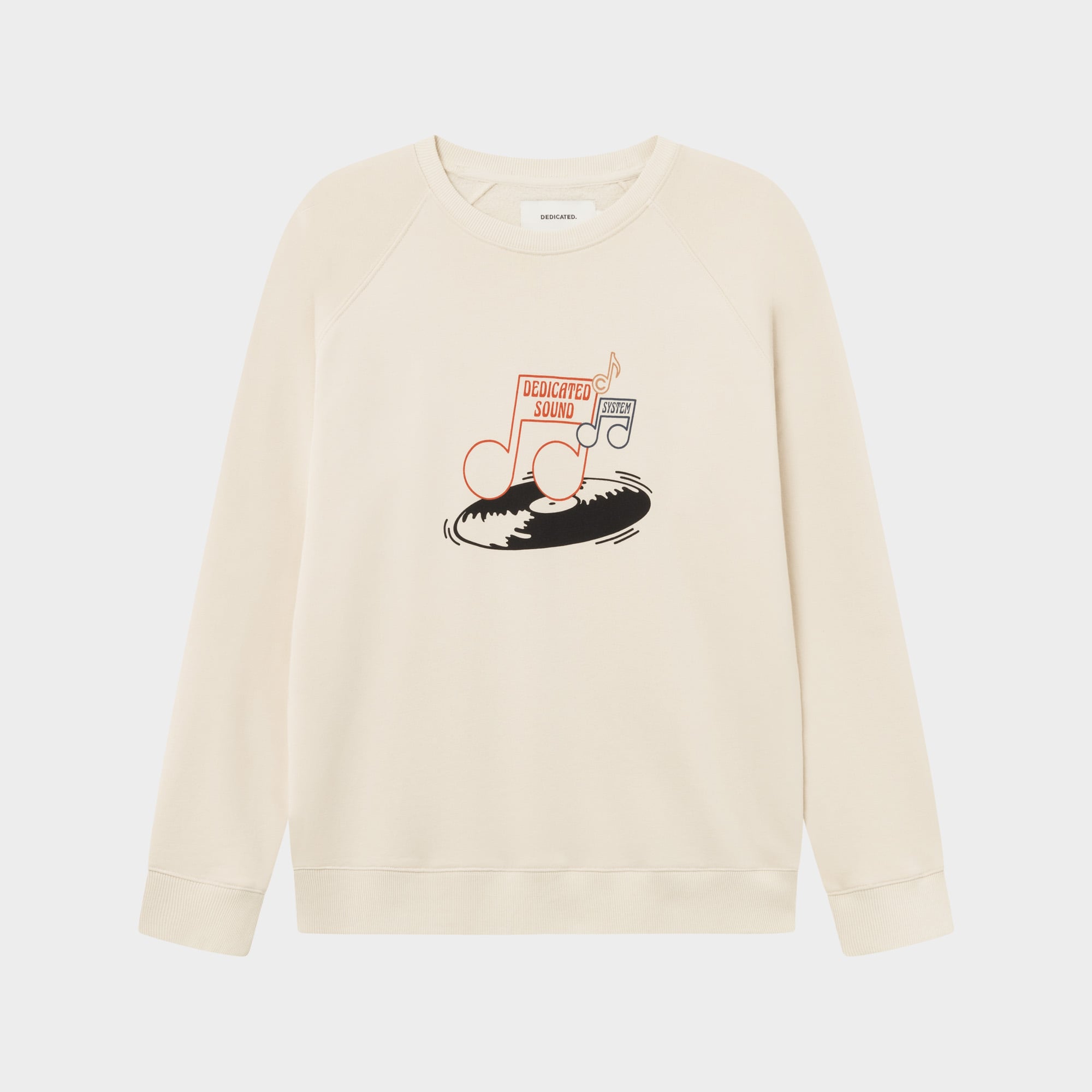 Sweatshirt Malmoe Sound System Logo Oat White