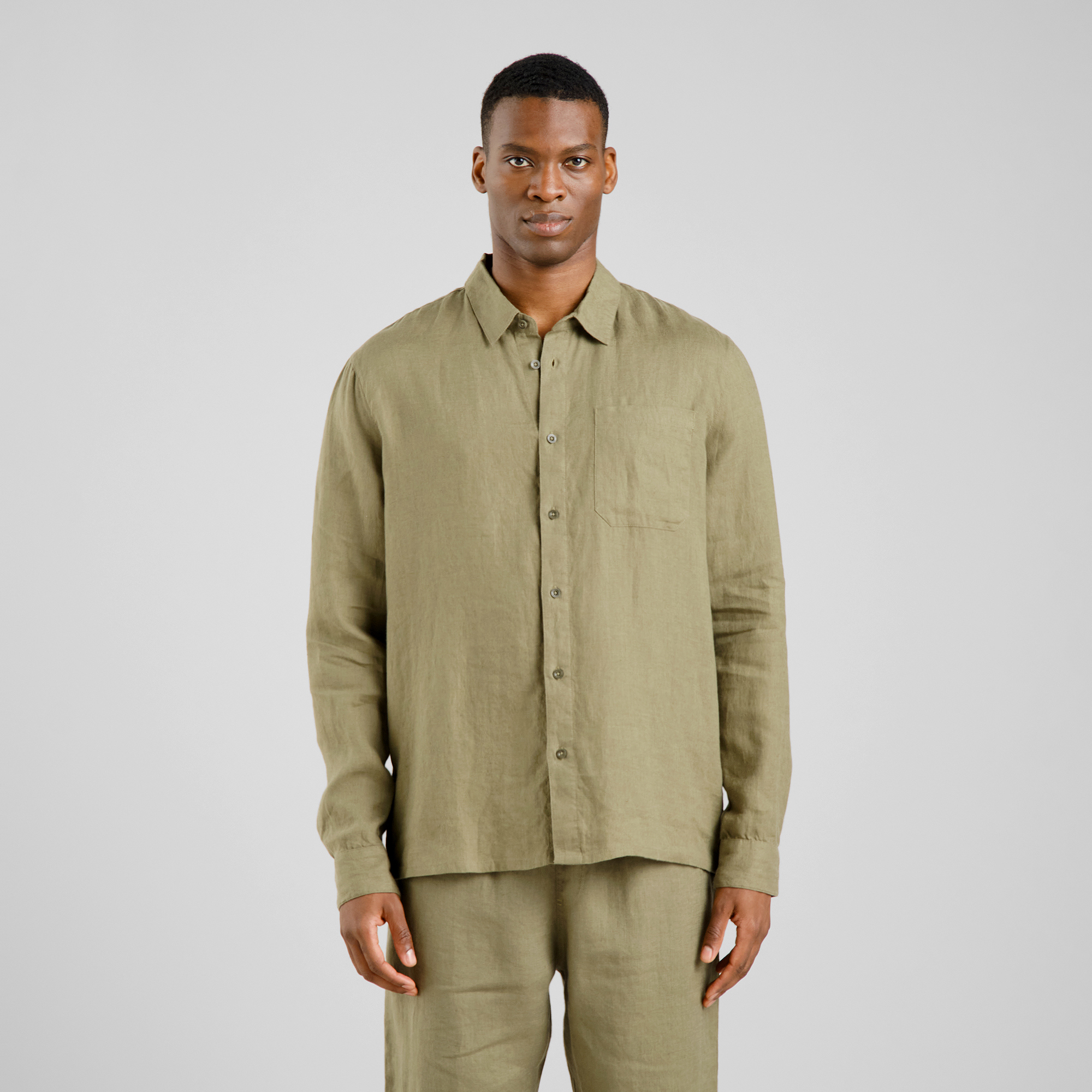 Shirt Rute Linen Leaf Green