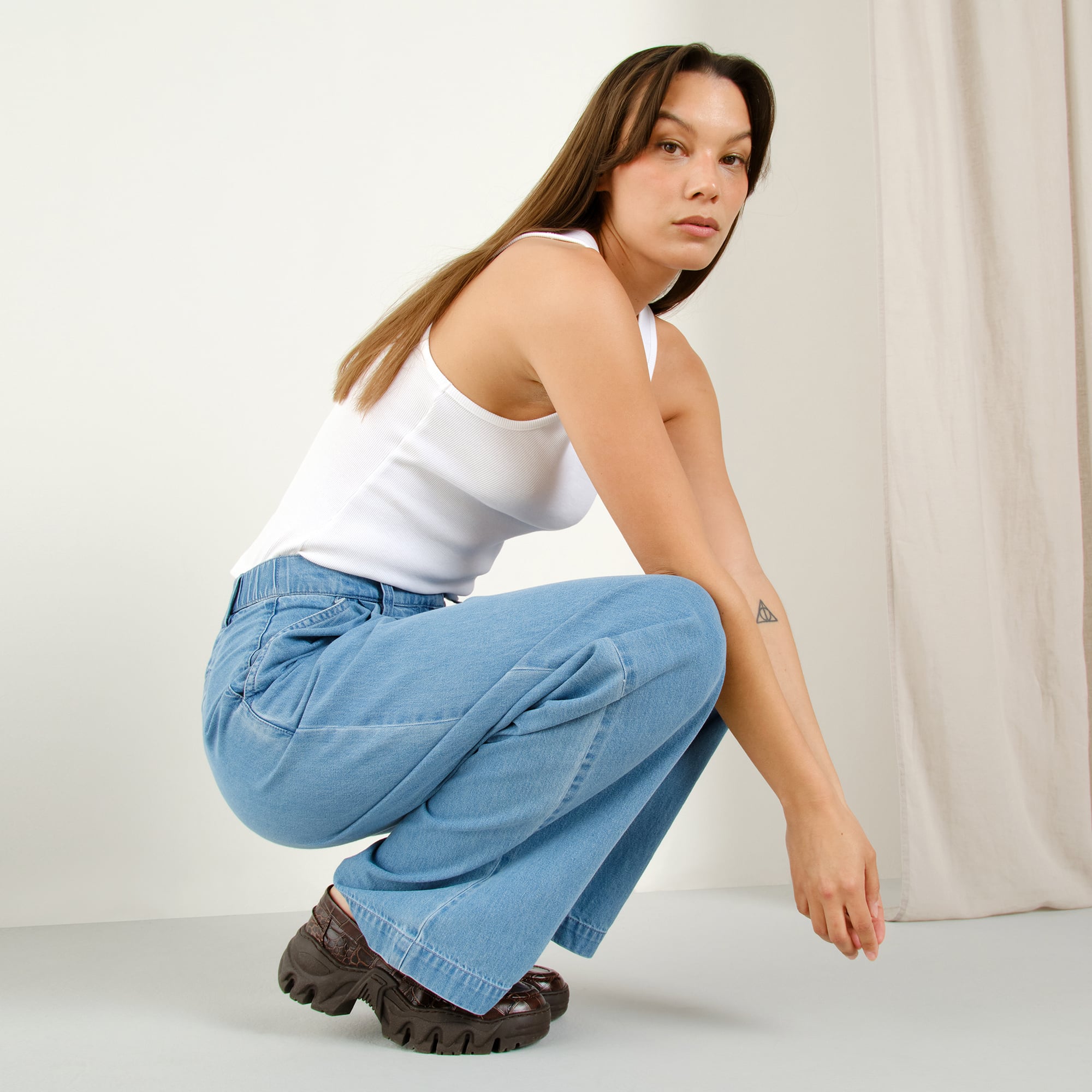 Pants Vickleby Denim Light Blue