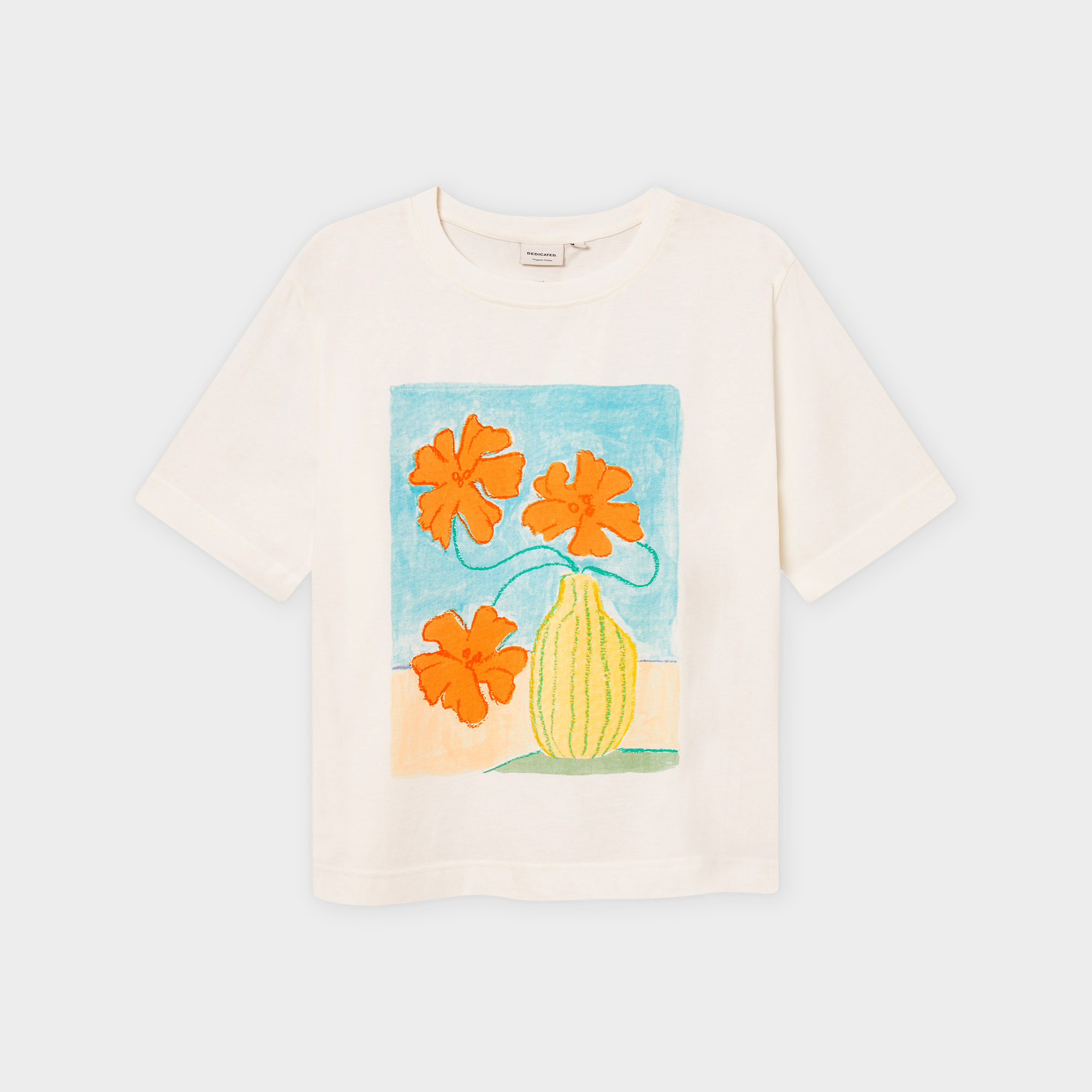 T-shirt Vadstena Flower Vase Off-White