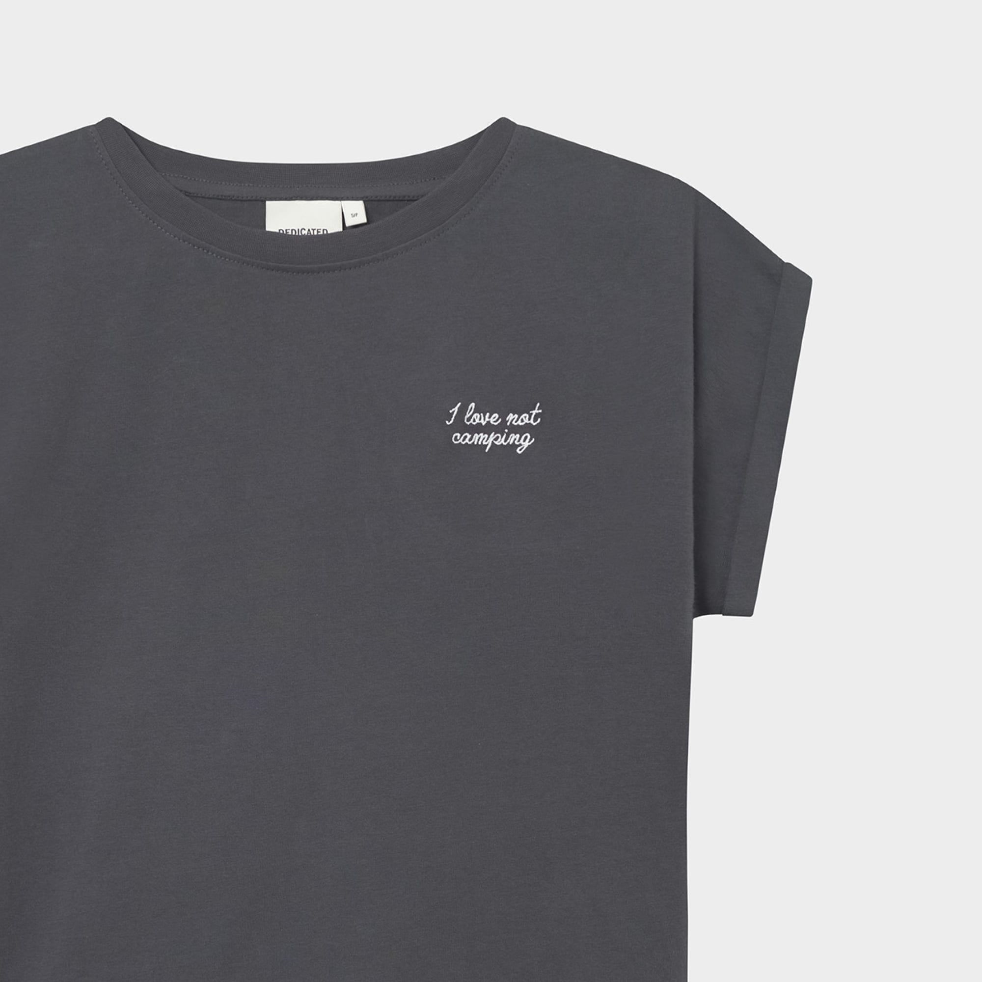 T-shirt Visby Love Not Camping Charcoal