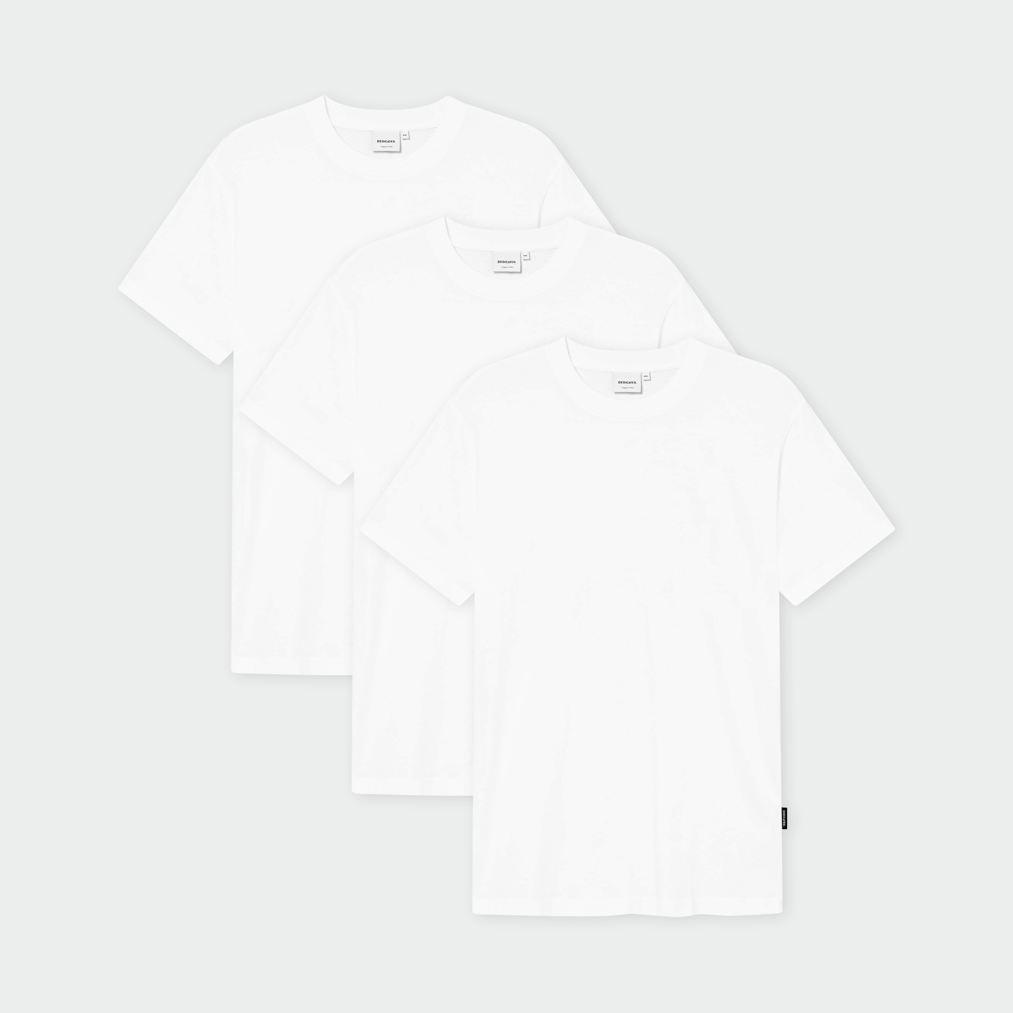【STRONG】25SS PACK TEE SHORT / WHITE / M DEDICATED - T-shirt Stockholm Base White 3-pack