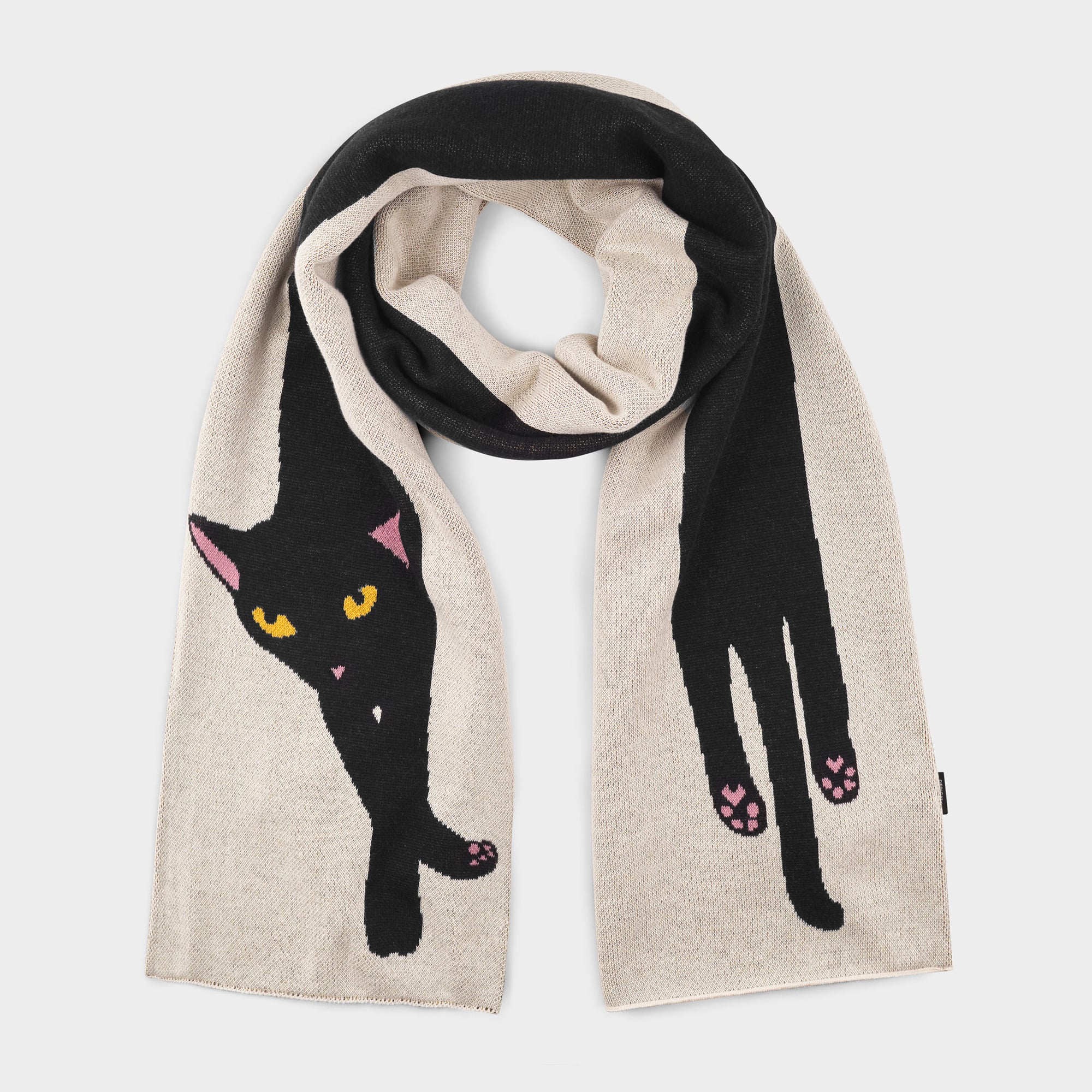 DEDICATED - Scarf Rossberga Long Cat Vanilla White