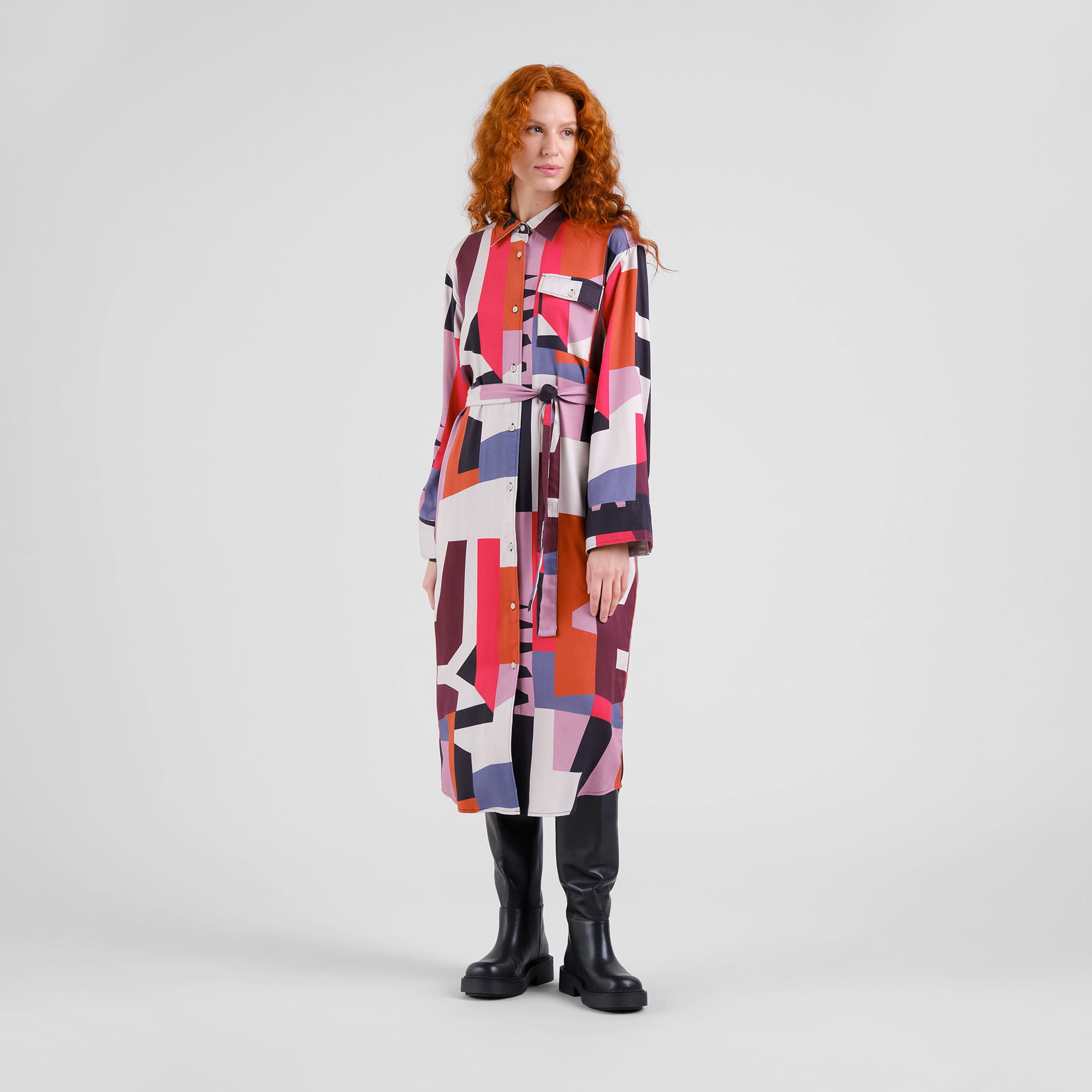 Shirt Dress Kvilla Abstract Chaos Multi Color