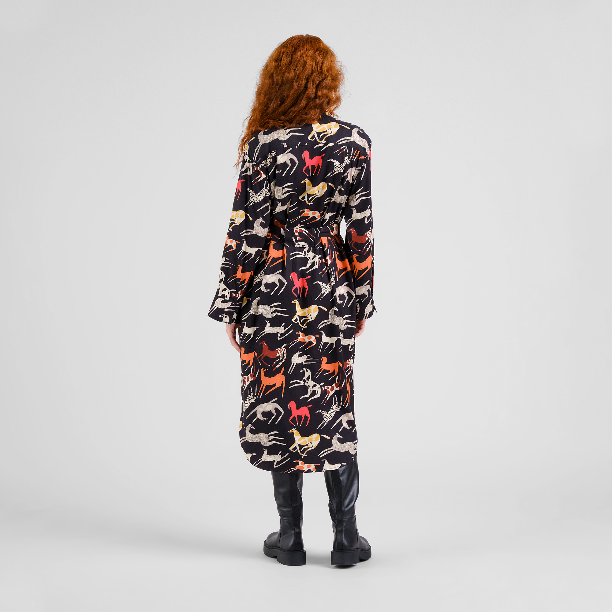 reiss cathleen shirt dress REISS Cathleen Floral Print Midi Shirt Dress