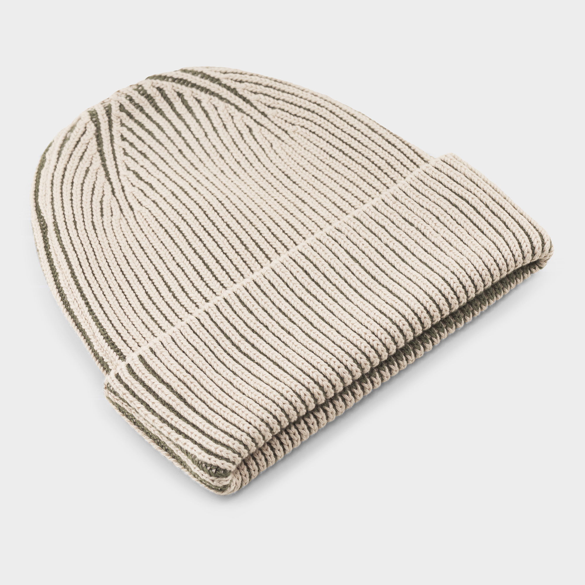 DEDICATED - Beanie Narvik Brioche Oat White/Leaf Green