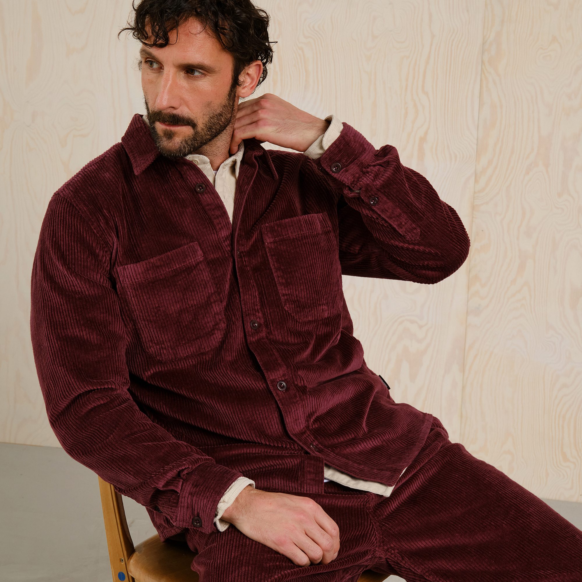 DEDICATED - Shirt Kil Corduroy Fig Red