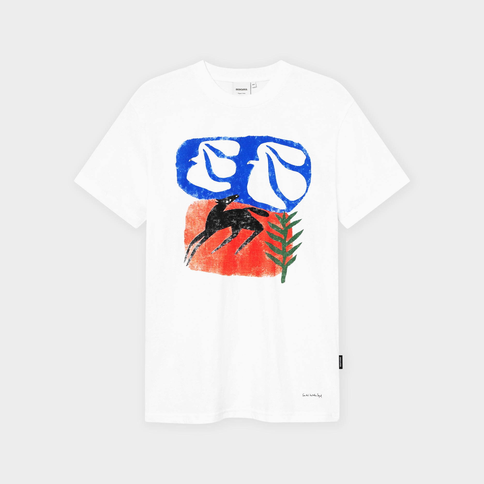 T-shirt Stockholm Foal with Birds White