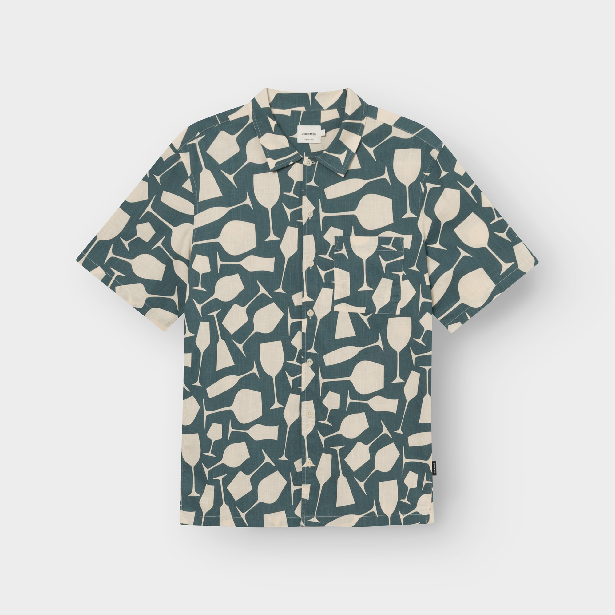 DEDICATED - Shirt Brantevik Wine Cups Mediterranea Green