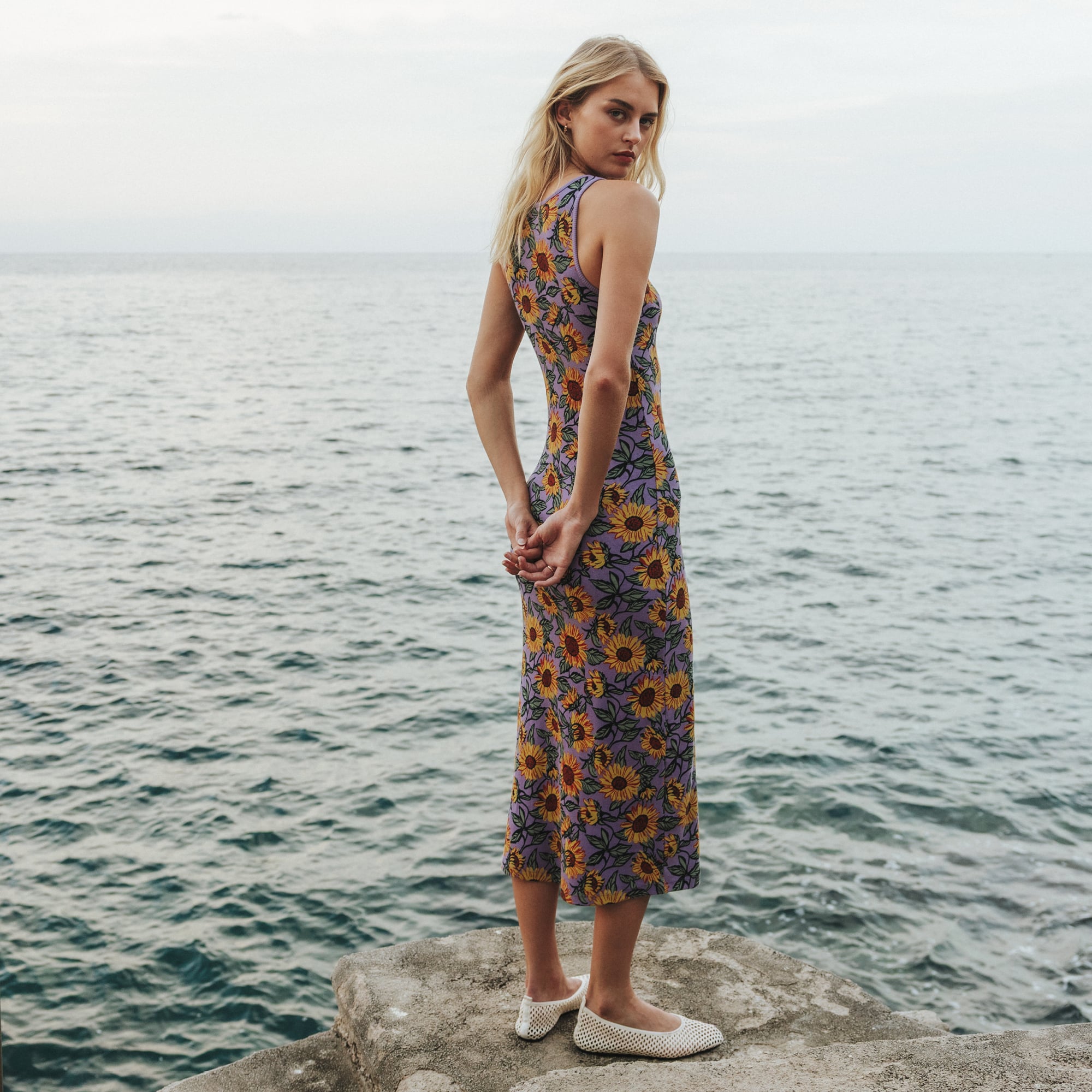 DEDICATED - Rib Dress Motala Sunflower Haze Purple