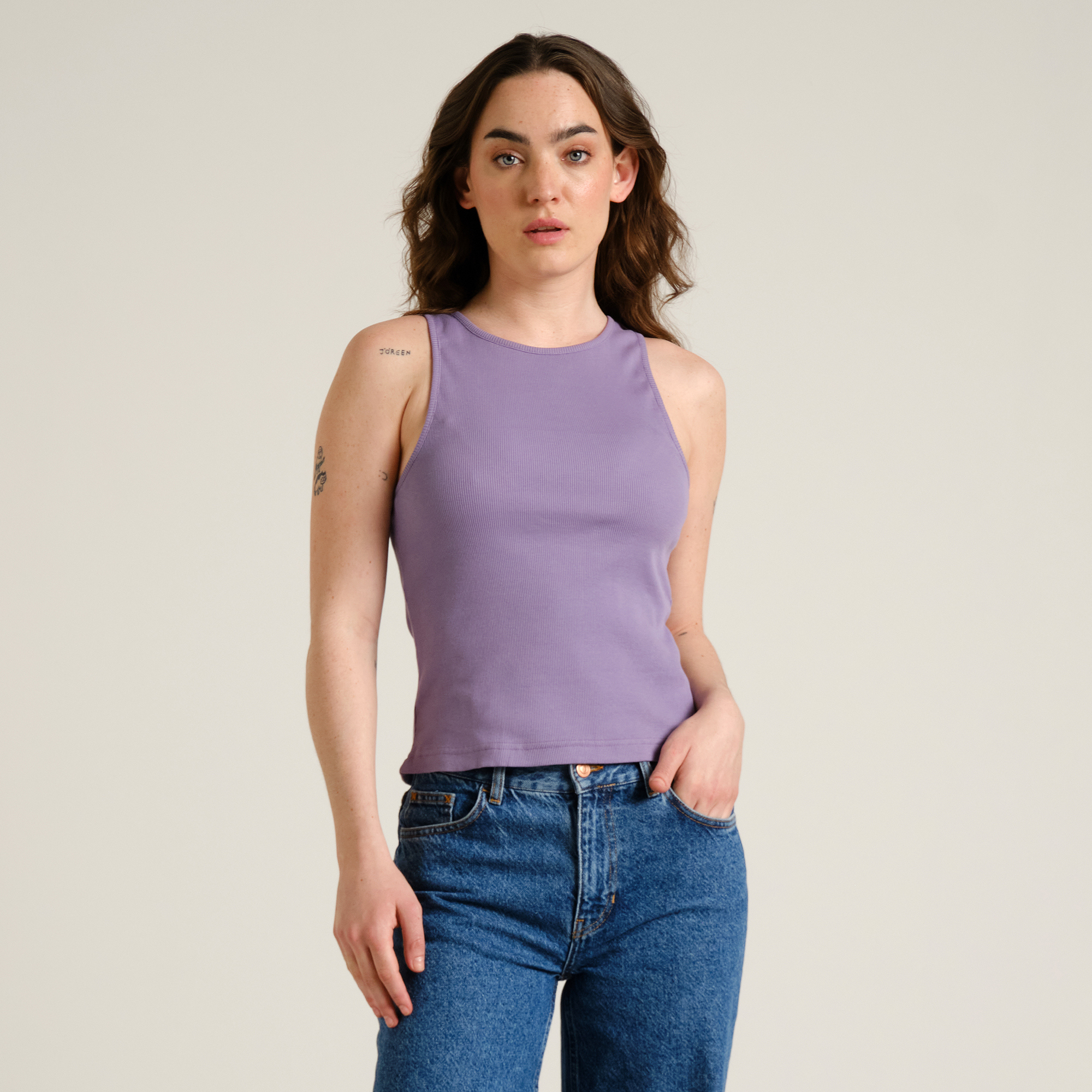 DEDICATED - Rib Top Valdermarsvik Haze Purple