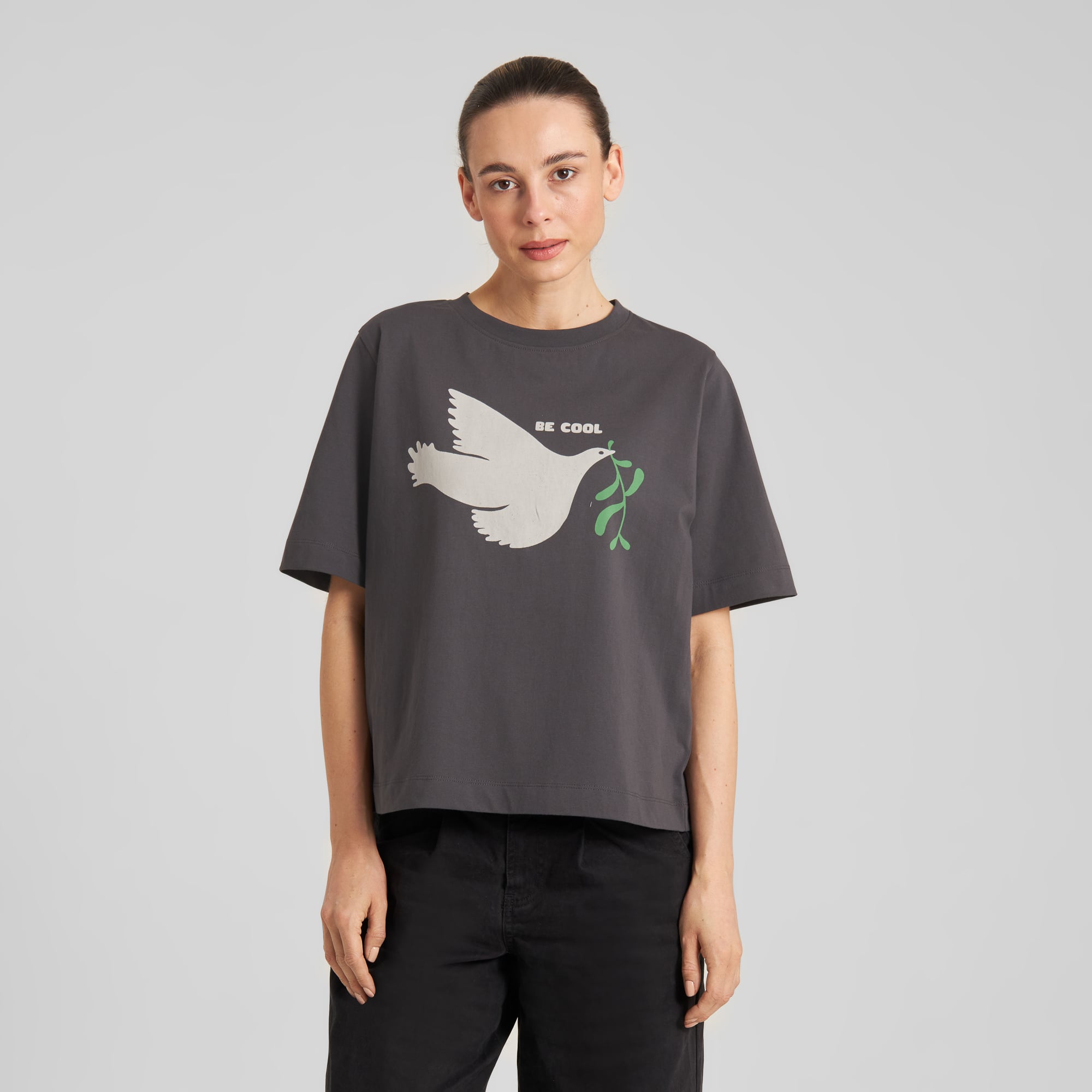 DEDICATED - T-shirt Vadstena Be Cool Charcoal