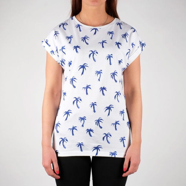 T-shirt Visby Painted Palms White