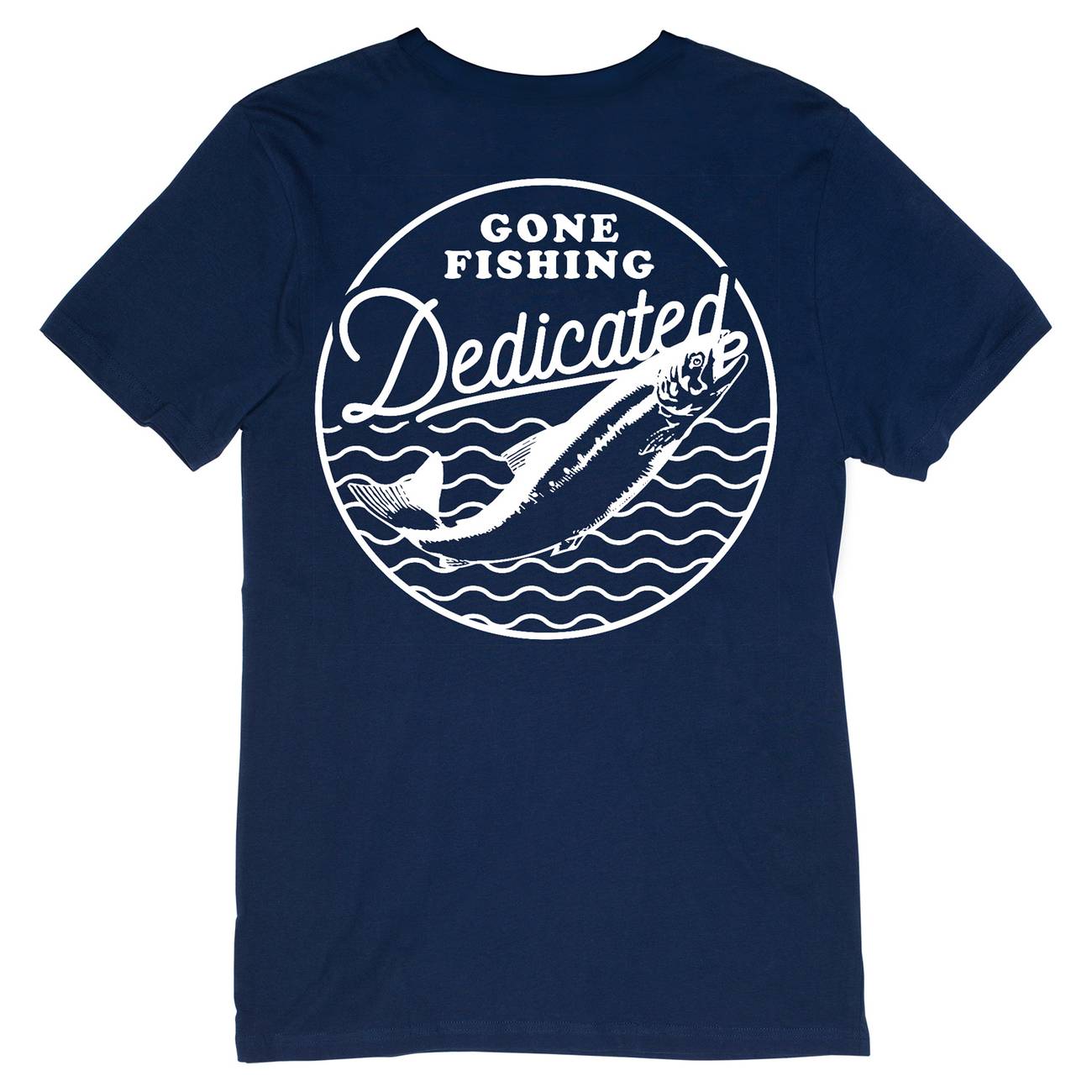 Dedicated Stockholm Tshirt Gone Fishing Navy