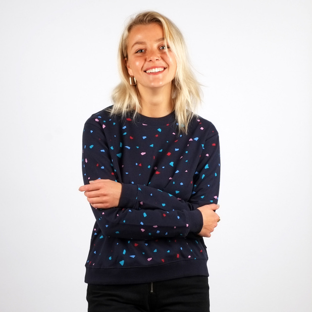 Ystad Sweatshirt Blue Confetti