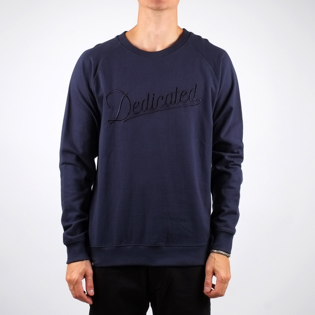 Malmoe Sweatshirt Retro Script Navy