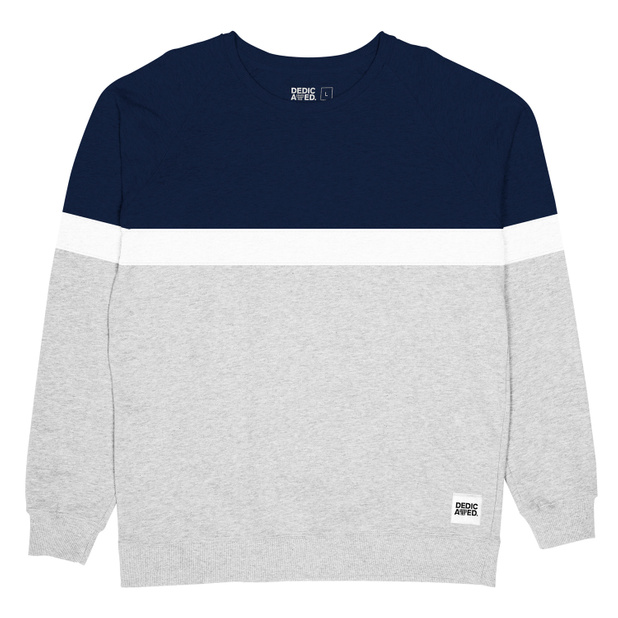 Malmoe Sweatshirt Stripe Grey Melange