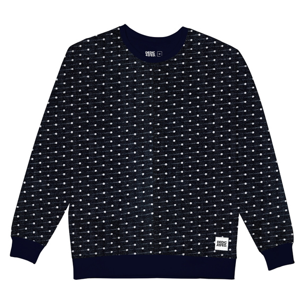 Malmoe Sweatshirt Jacquard Dots Navy