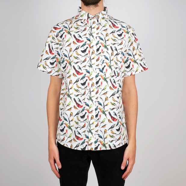 Shirt Short Sleeve Sandefjord Poplin Birds