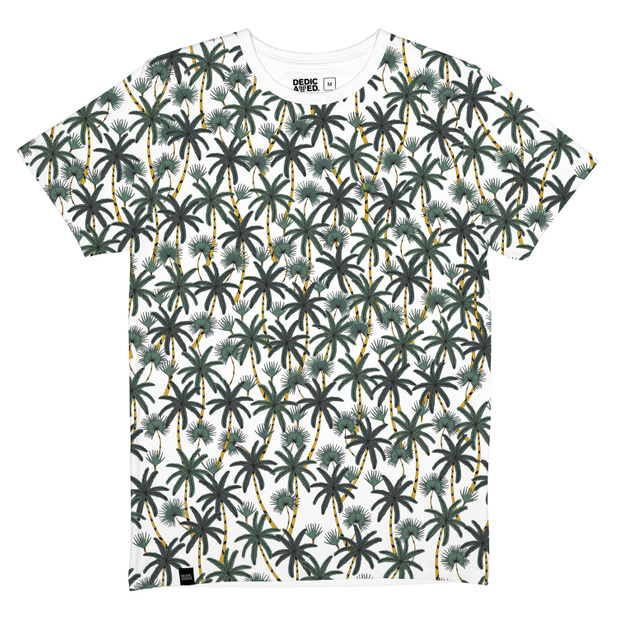 T-shirt Stockholm Beach Palms White