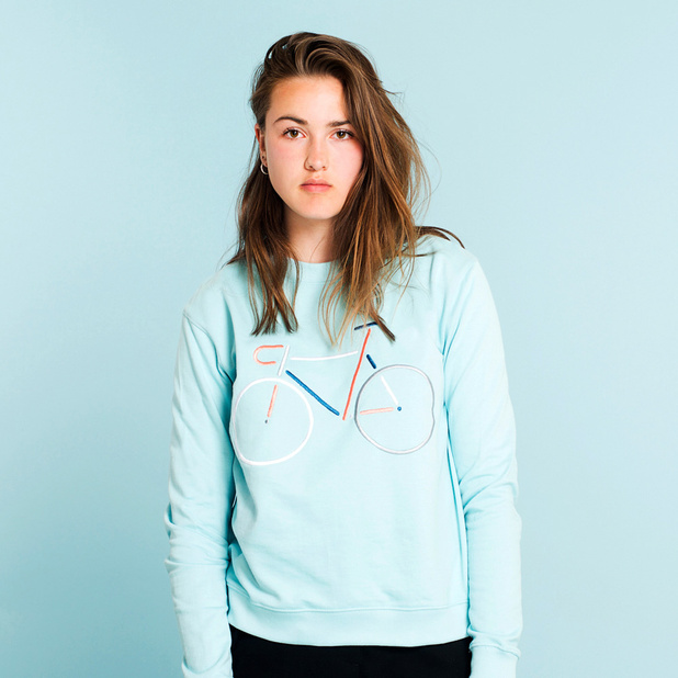 Sweatshirt Ystad Color Bike Beach Blue