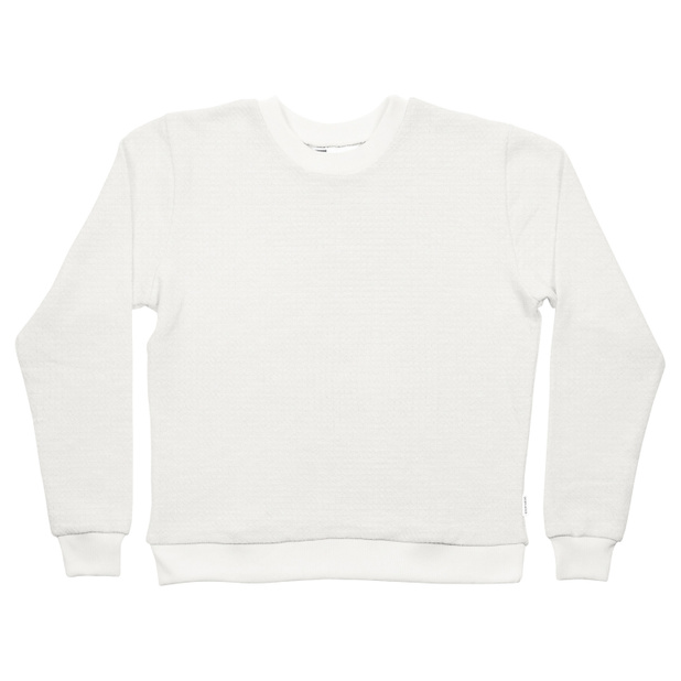 Sweatshirt Ystad Waffle White