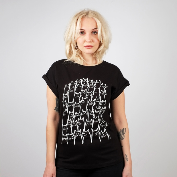 T-shirt Visby Cat Crowd