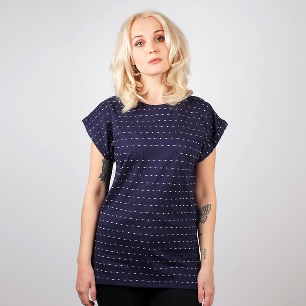 T-shirt Visby Stripe Dots Navy
