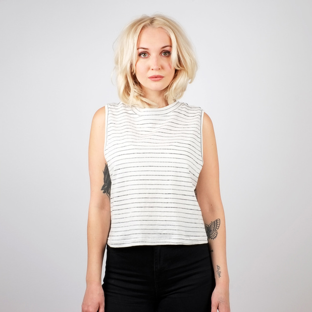Top Namsos Jacquard Stripes Off-White