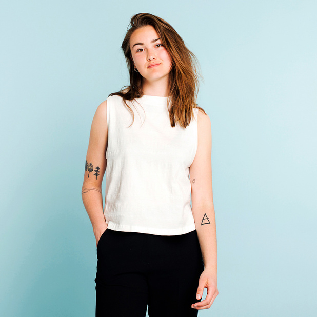 Top Namsos Full Jacquard Off-White