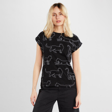 T-shirt Visby Cat Lines Black