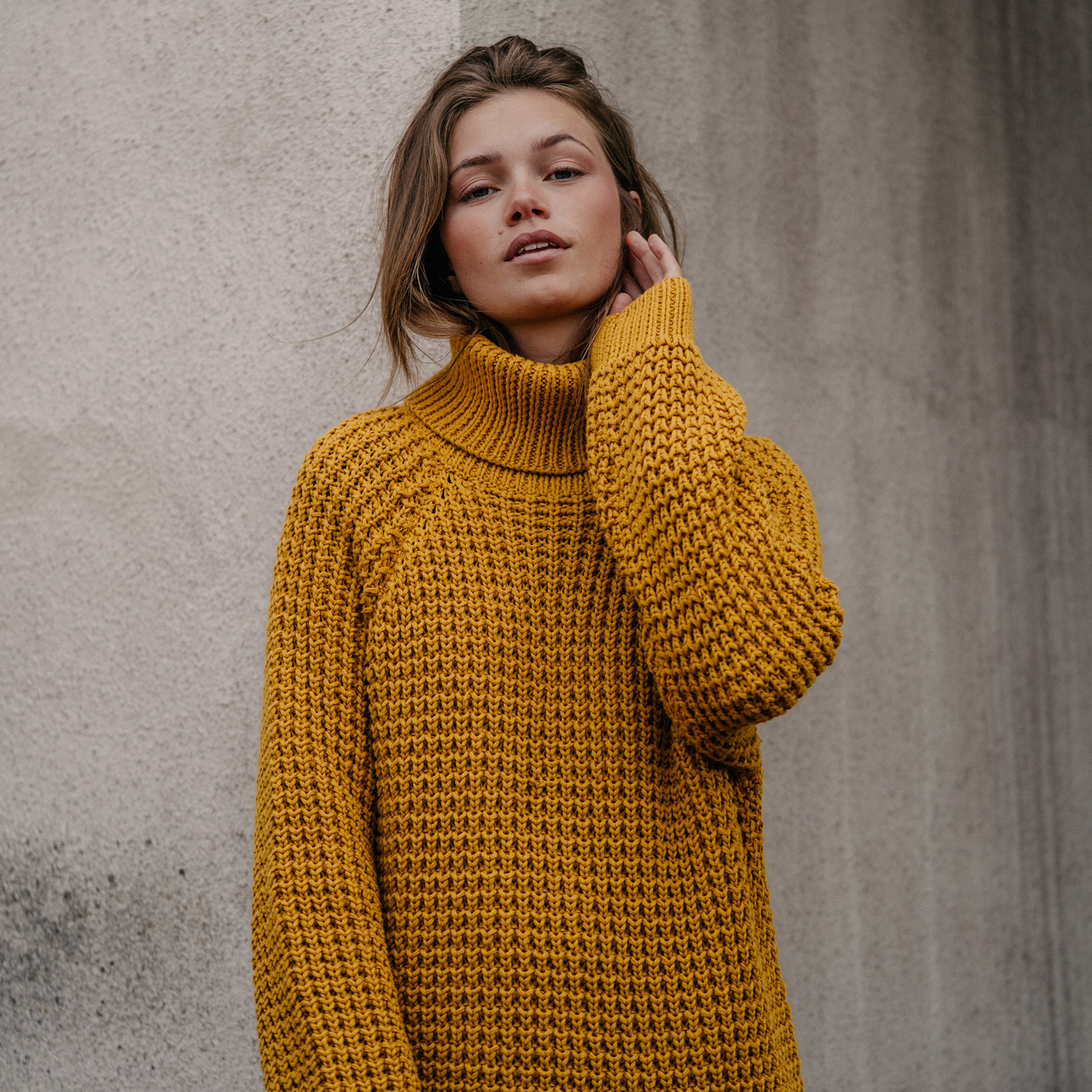 yellow orange sweater