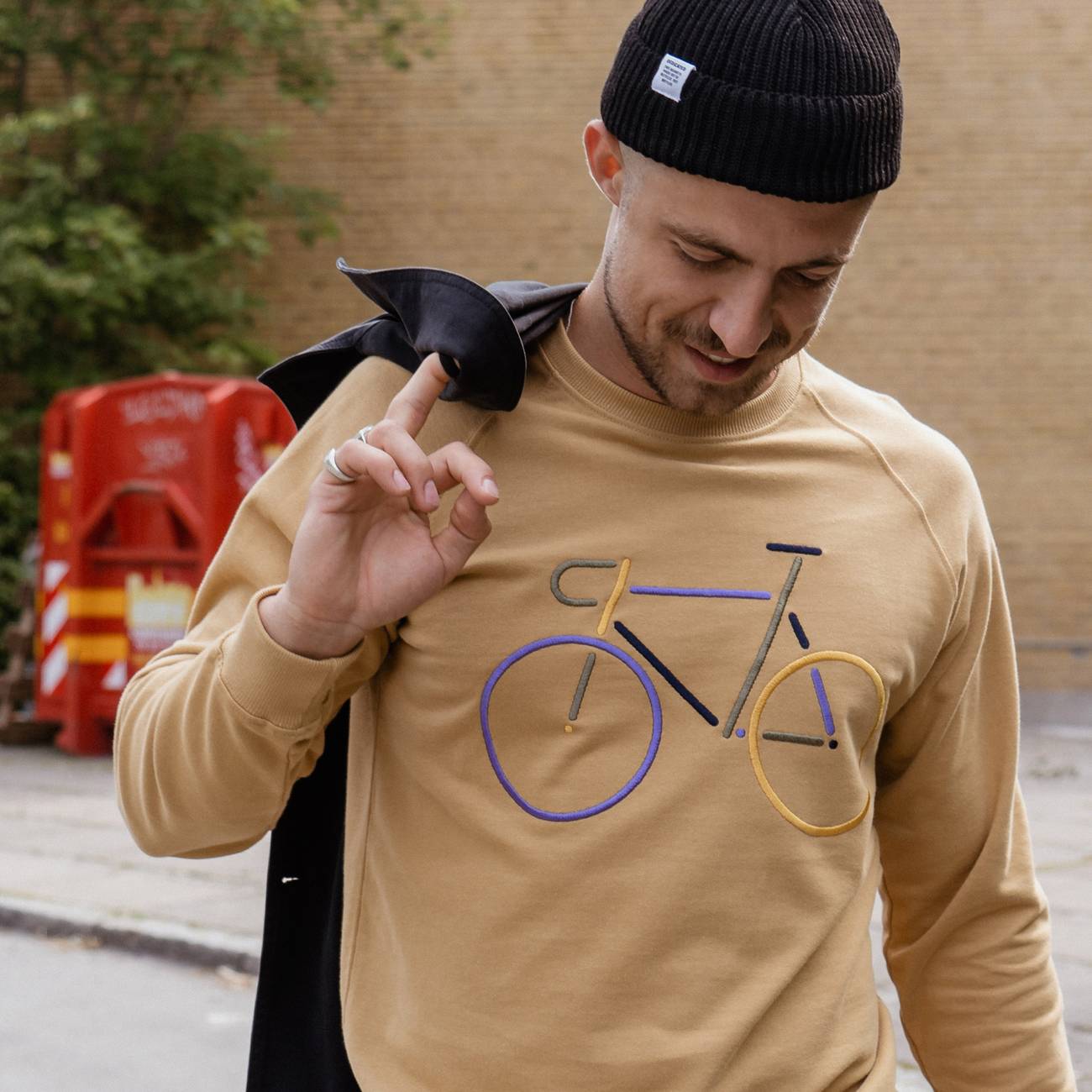 Sweatshirt Malmoe Color Bike Beige