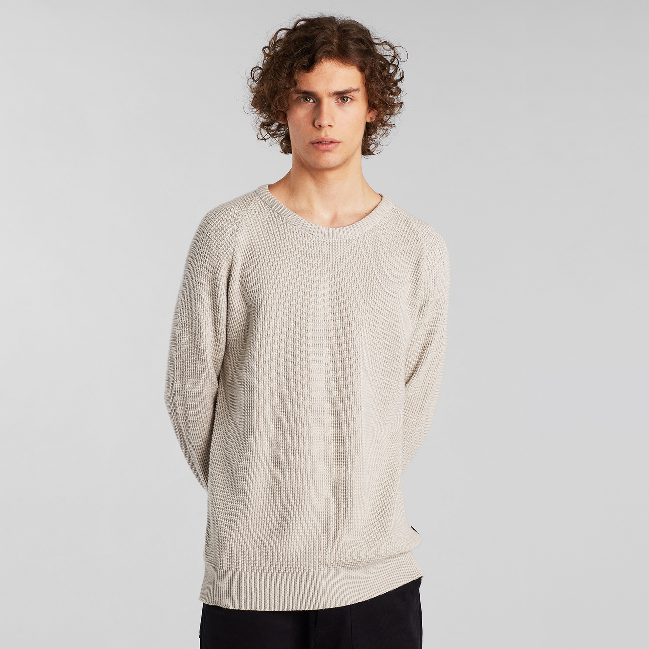 Sweater Karlskrona Transfer Knit Light Grey