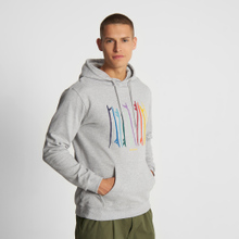 Hoodie Falun Color Surfboards Grey Melange