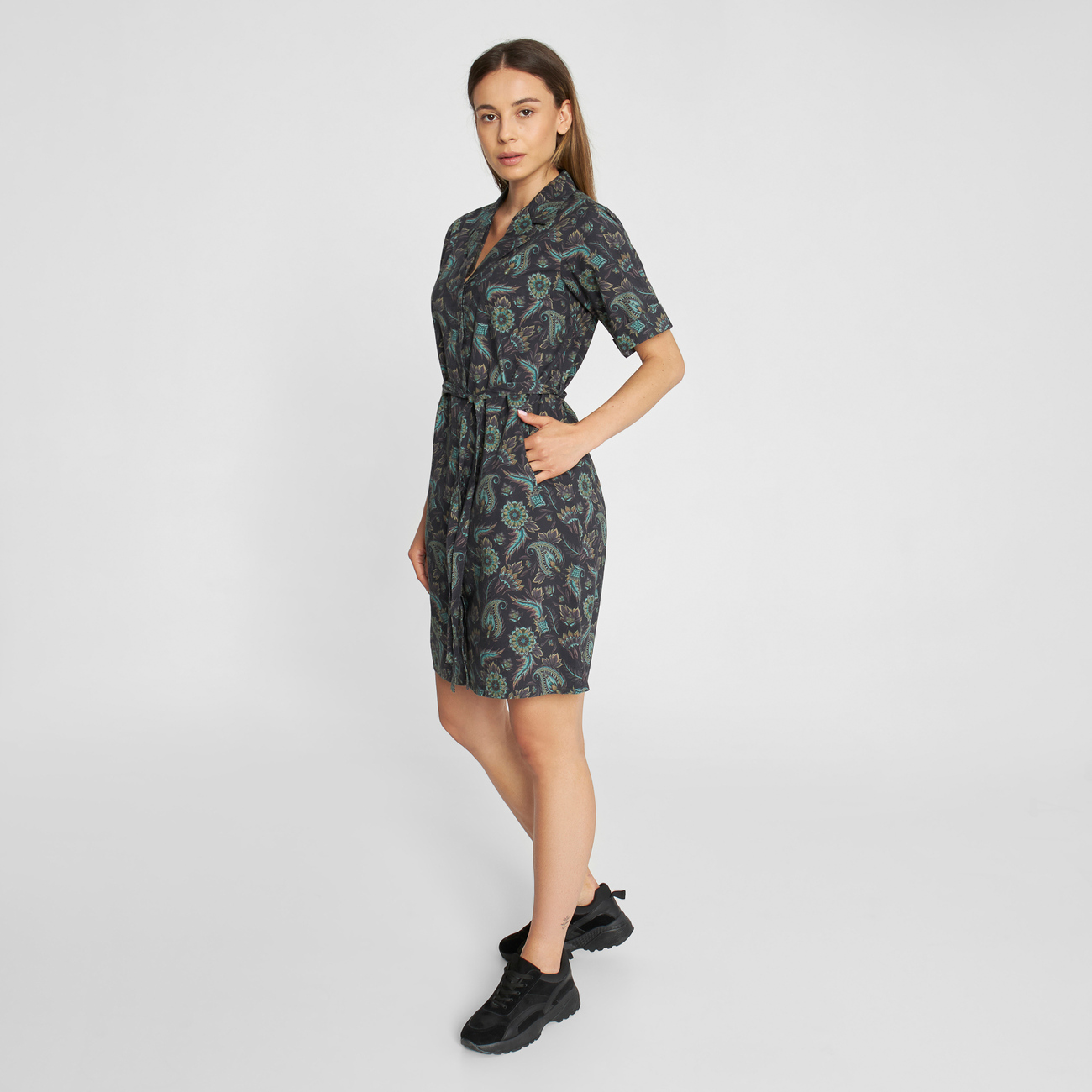 Shirt Dress Silkeborg Indian Flowers 