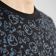 T-shirt Stockholm Lucas Globe Walk AOP Black