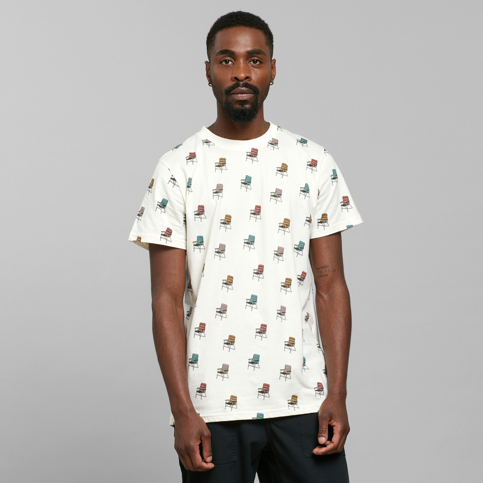 T-shirt Stockholm Lawn Chair AOP Off White