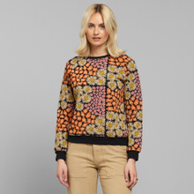 Sweatshirt Ystad Raglan Small Flowers AOP Black