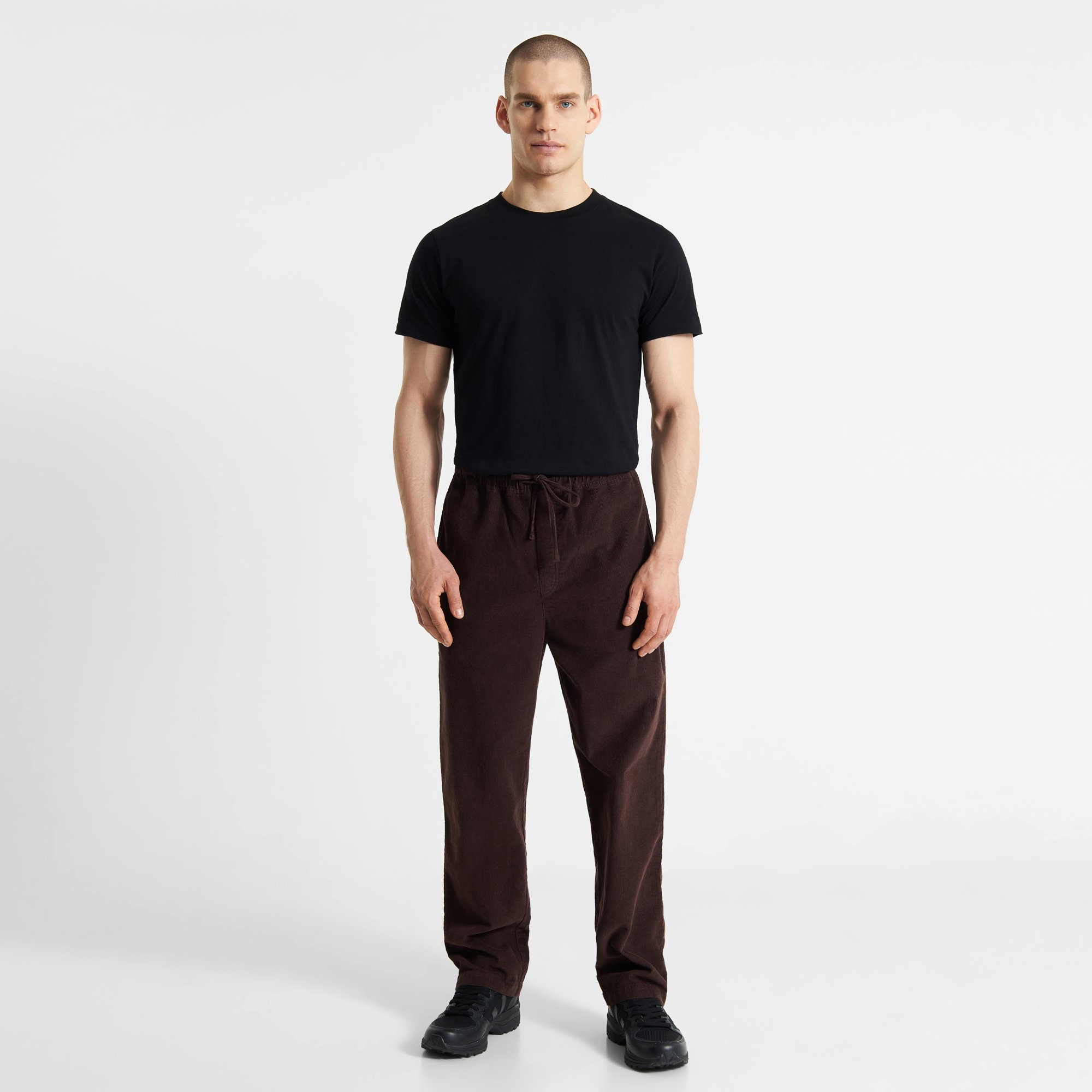 ★LEE★ Corduroy tie dye pants black LE2303PT10BK Empyre Loose Fit Bleached Black Corduroy Skate Pants at