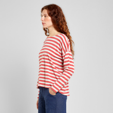 Top Humledal Stripes Mineral Red/Oat White