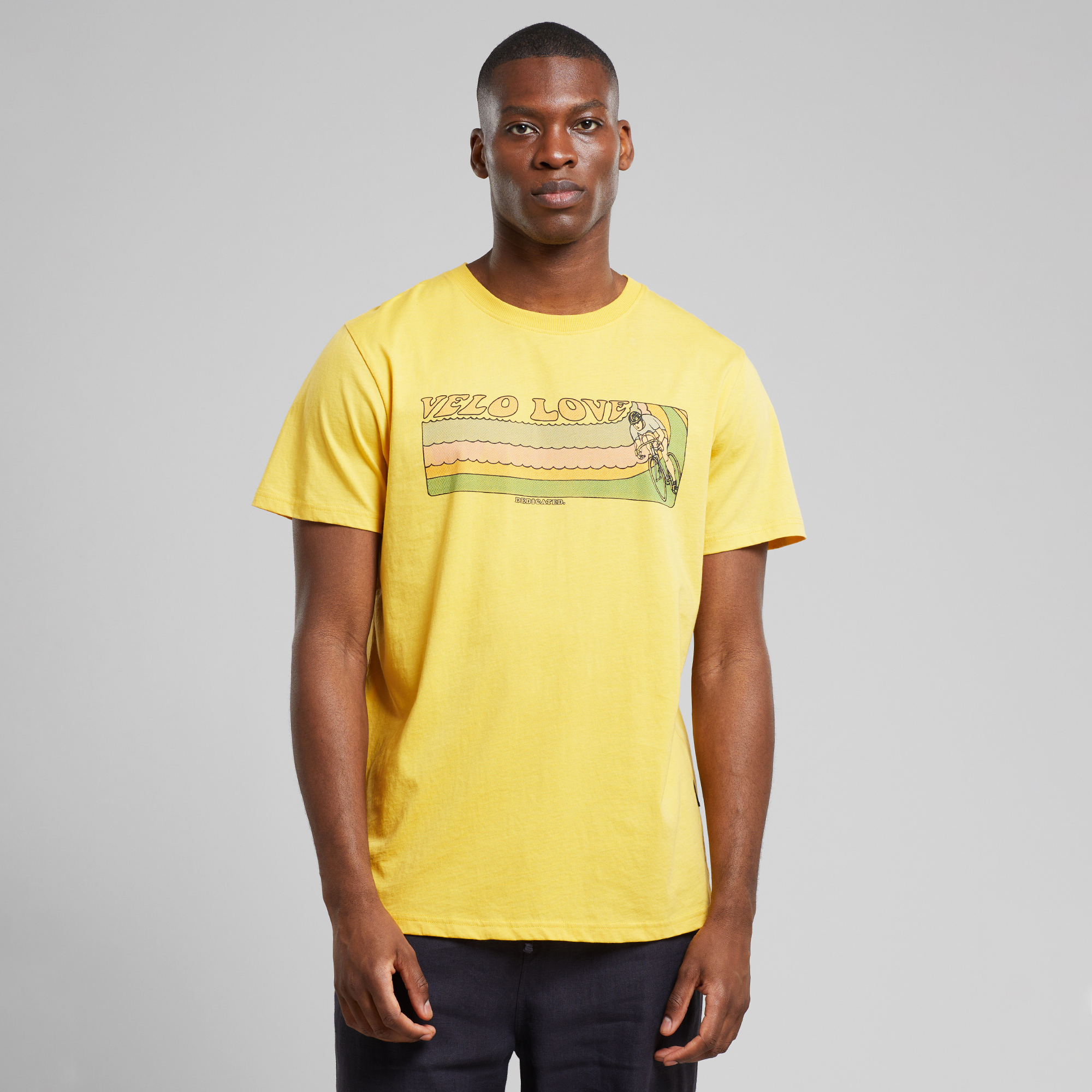 DEDICATED - T-shirt Stockholm Retro Velo Love Misted Yellow