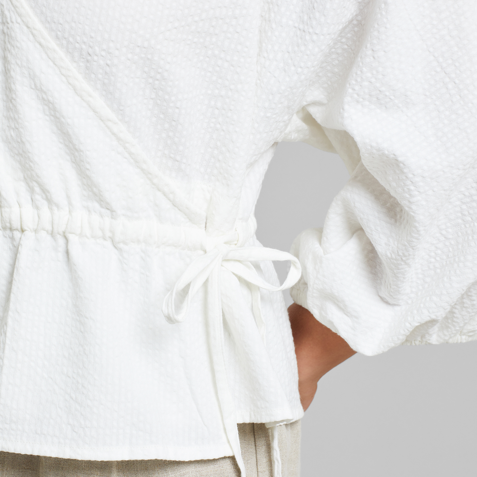 DEDICATED - Wrap Top Rosenvik White