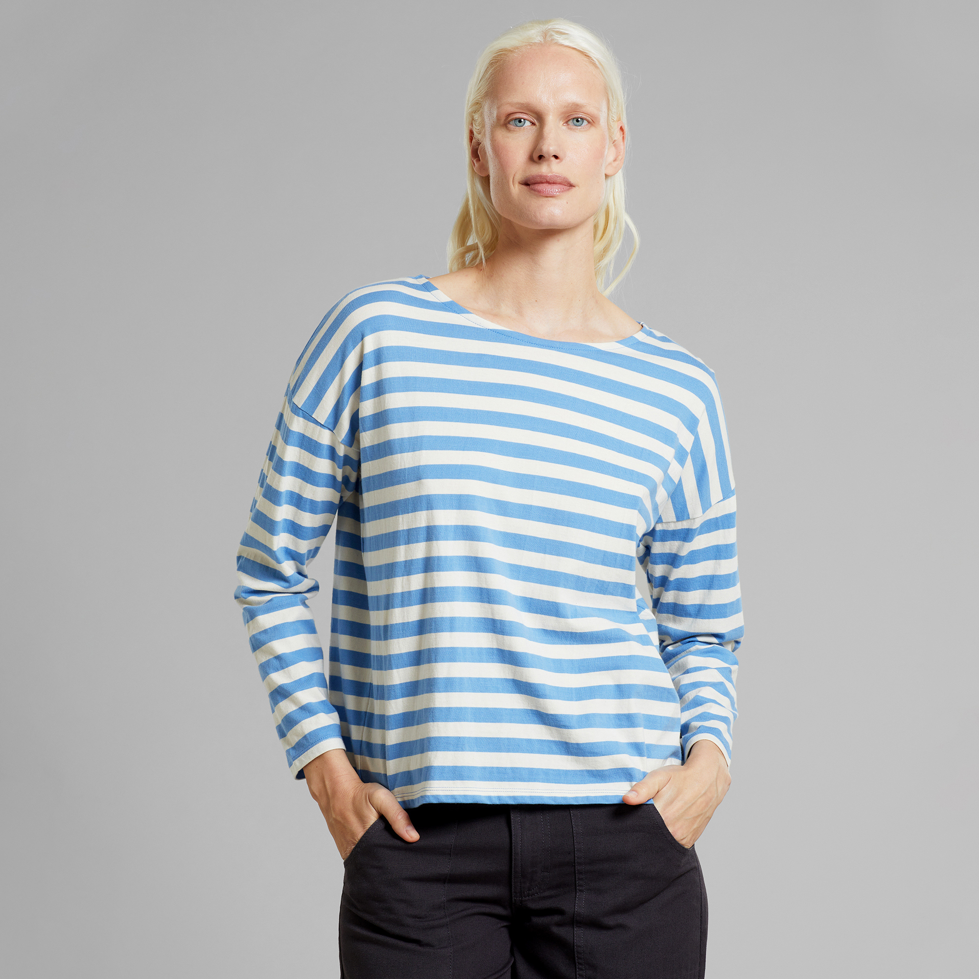 DEDICATED - Top Humledal Stripes Della Blue