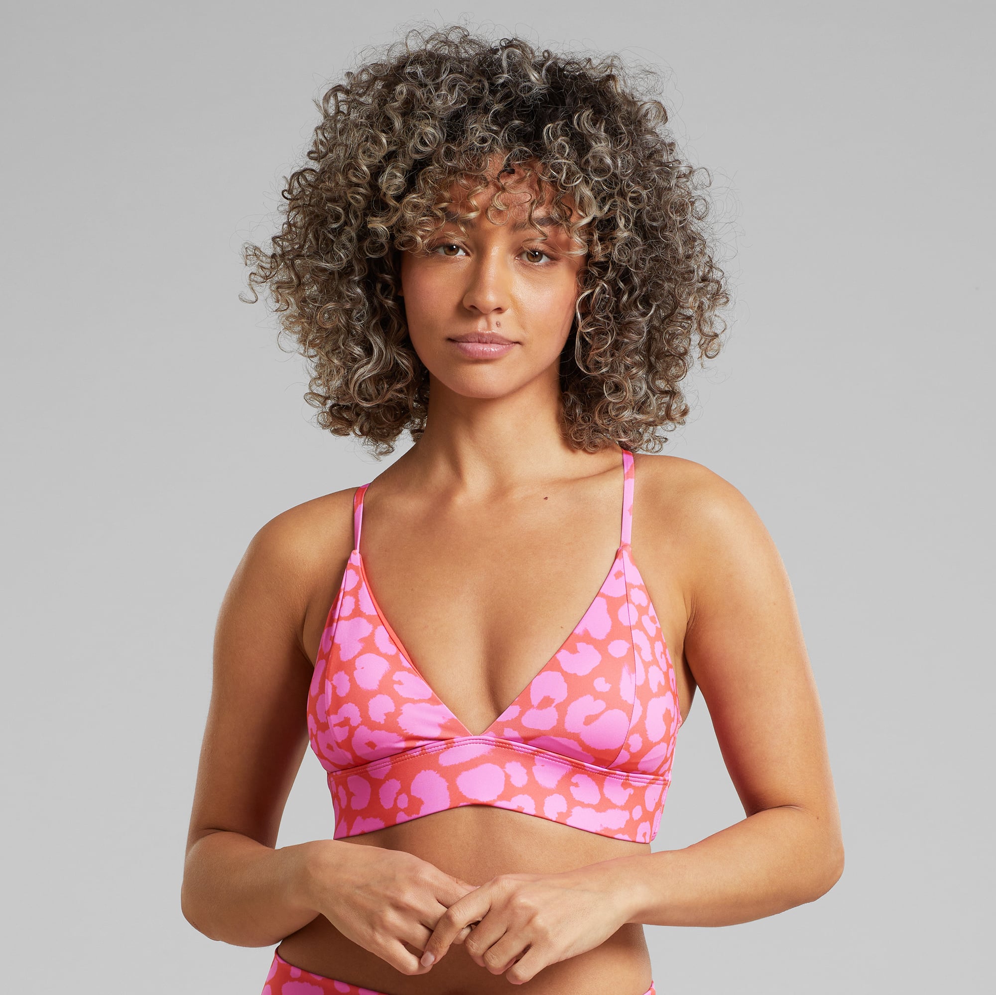 Bikini Top Alva Painted Leopard Red