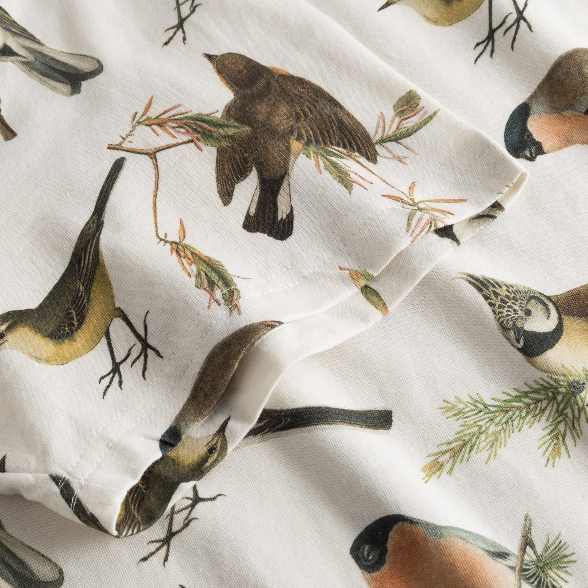 DEDICATED - T-shirt Stockholm Autumn Birds Off-White