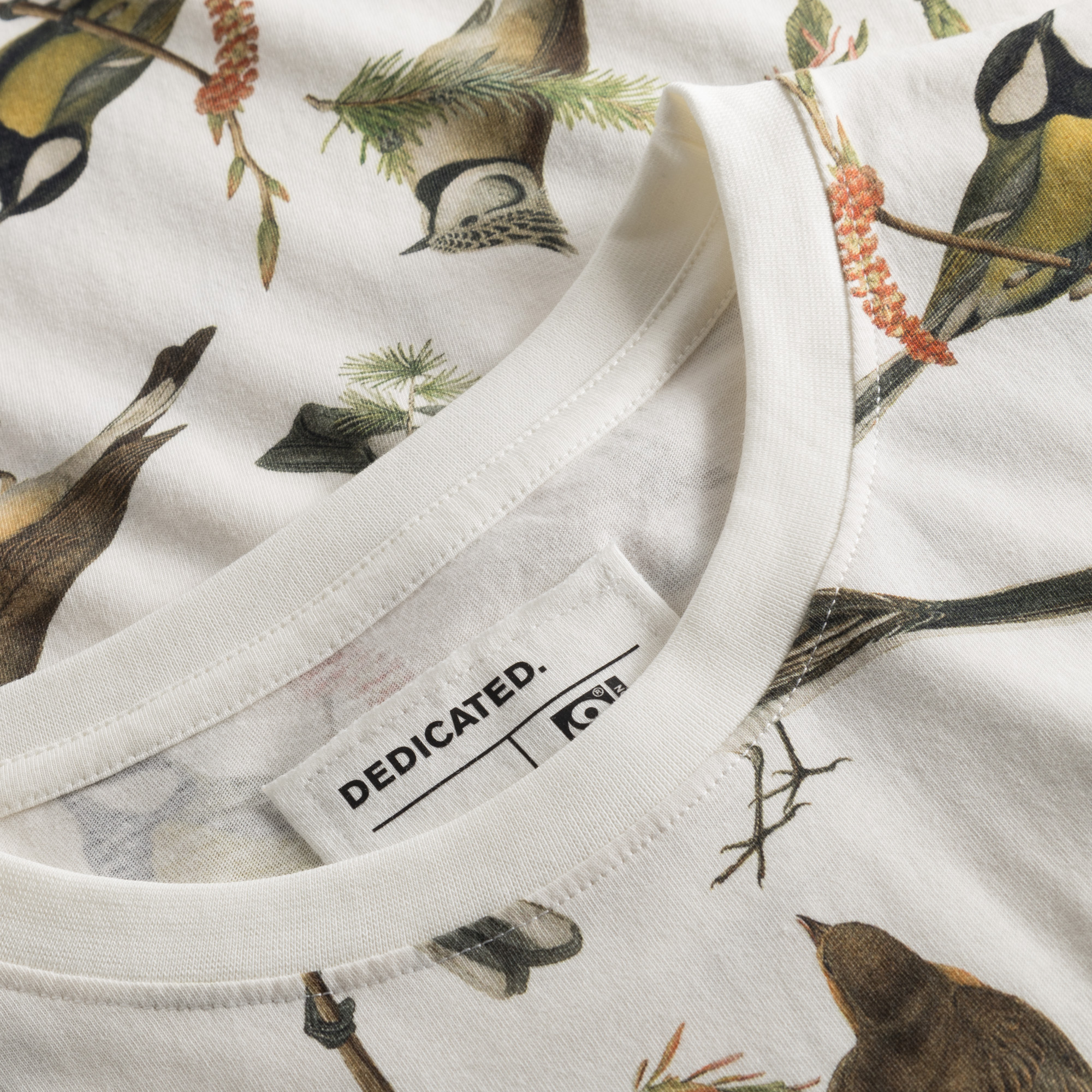 DEDICATED - T-shirt Stockholm Autumn Birds Off-White