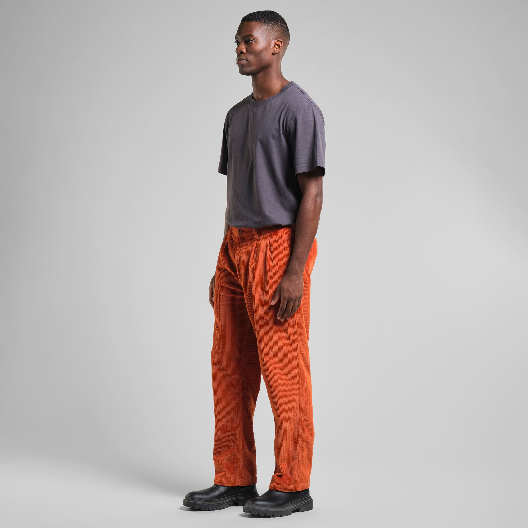 DEDICATED - Pants Vallen Corduroy Cinnamon Orange